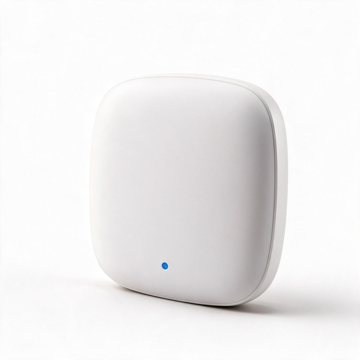 SAMLARM Zigbee Hub – vit centralenhet med blå statusindikator
